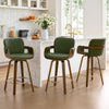 Rimava Counter Stool in Green Hans Leather