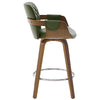 Rimava Counter Stool in Green Hans Leather
