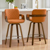 Rimava Counter Stool in Orange Amos Leather