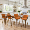 Rimava Counter Stool in Orange Amos Leather