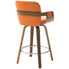 Rimava Counter Stool in Orange Amos Leather