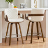 Rimava Counter Stool in White Rebo Leather