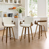 Rimava Counter Stool in White Rebo Leather