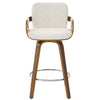 Rimava Counter Stool in White Rebo Leather