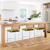 Rosada bar stool with backrest, Olive-Chrome frame/Bar Height