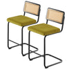 Rosada bar stool with backrest, Olive-Metal frame/Counter Height