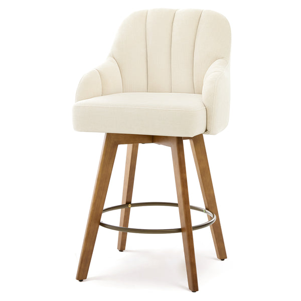 Rosaki Counter Stool in Cream Avola Fabric