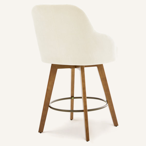 Rosaki Counter Stool in Cream Avola Fabric