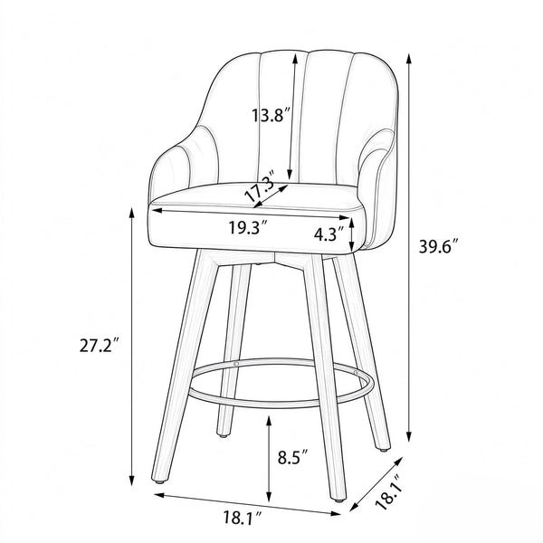 Rosaki Counter Stool Dimensions