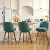 Roussi Swivel Counter Stool in Green Rosa Fabric