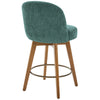 Roussi Swivel Counter Stool in Green Rosa Fabric