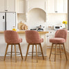 Roussi Swivel Counter Stool in Red Rosa Fabric