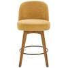 Roussi Swivel Counter Stool in Yellow Rosa Fabric