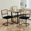 Schwarz dining chair, Black Azal Velvet-Black Finish