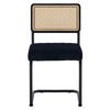 Schwarz dining chair, Black Azal Velvet-Black Finish