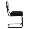 Schwarz dining chair, Black Azal Velvet-Black Finish