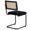 Schwarz dining chair, Black Azal Velvet-Black Finish