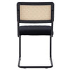 Schwarz dining chair, Black Azal Velvet-Black Finish