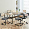 Schwarz dining chair, Gray Azal Velvet-Black Finish