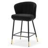 Seibel bar stool, Black Sacy Fabric