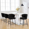 Seibel bar stool, Black Sacy Fabric