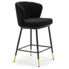 Seibel bar stool, Black Sacy Fabric
