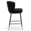Seibel bar stool, Black Sacy Fabric