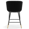 Seibel bar stool, Black Sacy Fabric