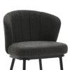 Seibel bar stool, Charcoal Sacy Fabric