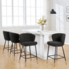 Seibel bar stool, Charcoal Sacy Fabric
