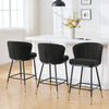 Seibel bar stool, Charcoal Sacy Fabric