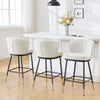 Seibel bar stool, White Sacy Fabric