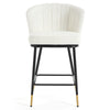 Seibel bar stool, White Sacy Fabric