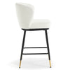 Seibel bar stool, White Sacy Fabric