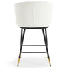 Seibel bar stool, White Sacy Fabric