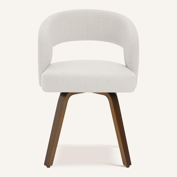 Shekeri Dining Chair in White Rinot Leather