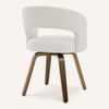 Shekeri Dining Chair in White Rinot Leather