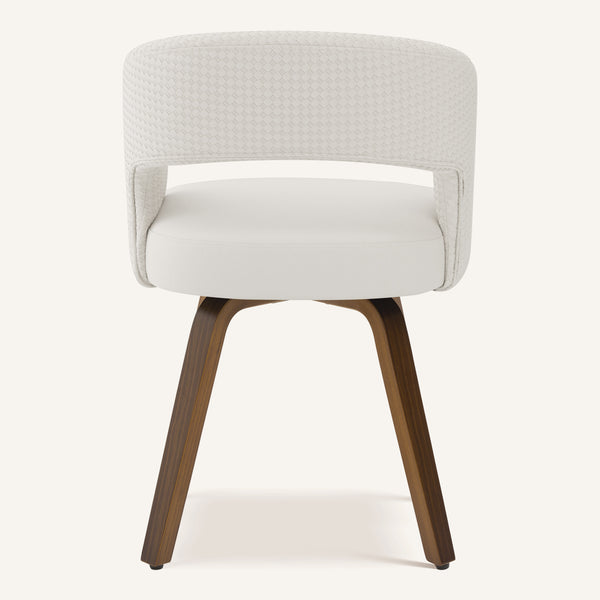 Shekeri Dining Chair in White Rinot Leather