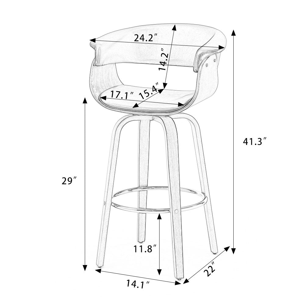 Syrah bar stool bar height dimensions