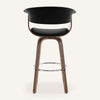 Syrah bar stool, Black Leather/Bar Height