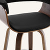 Syrah bar stool, Black Leather/Counter Height