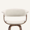 Syrah bar stool, Ivory Hron Leather/Counter Height