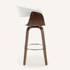 Syrah bar stool, White Leather/Bar Height