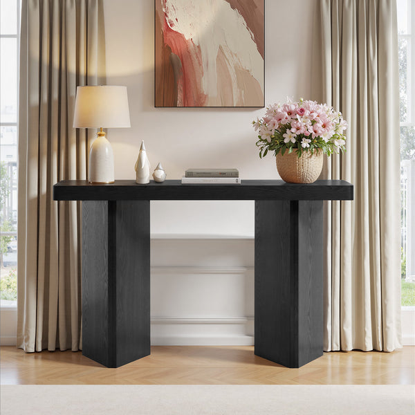 Taline Console Table in Black Oak Veneer