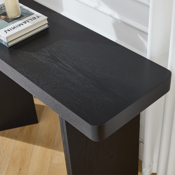 Taline Console Table in Black Oak Veneer