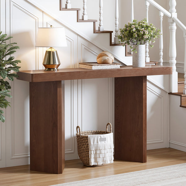 Taline Console Table in Brown Oak Veneer