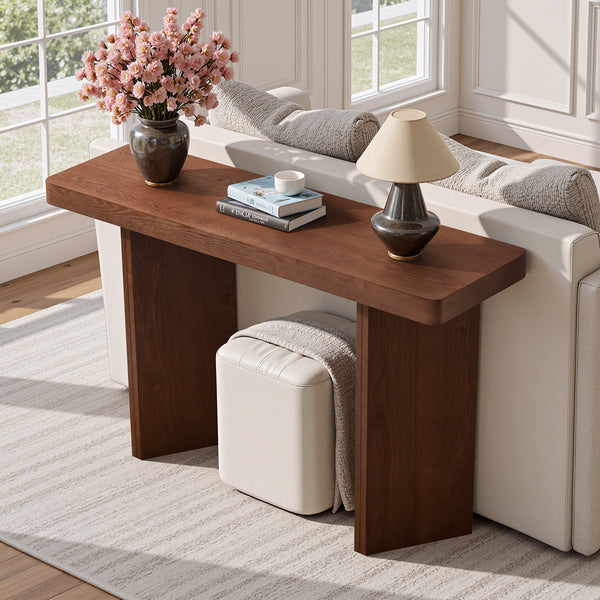 Taline Console Table in Brown Oak Veneer