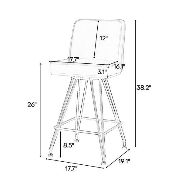 Tannat bar stool dimensions