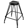 Tannat bar stool with backrest, Black-Leather, 26"