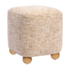 Teleki Ottoman in Brown Chenille Fabric